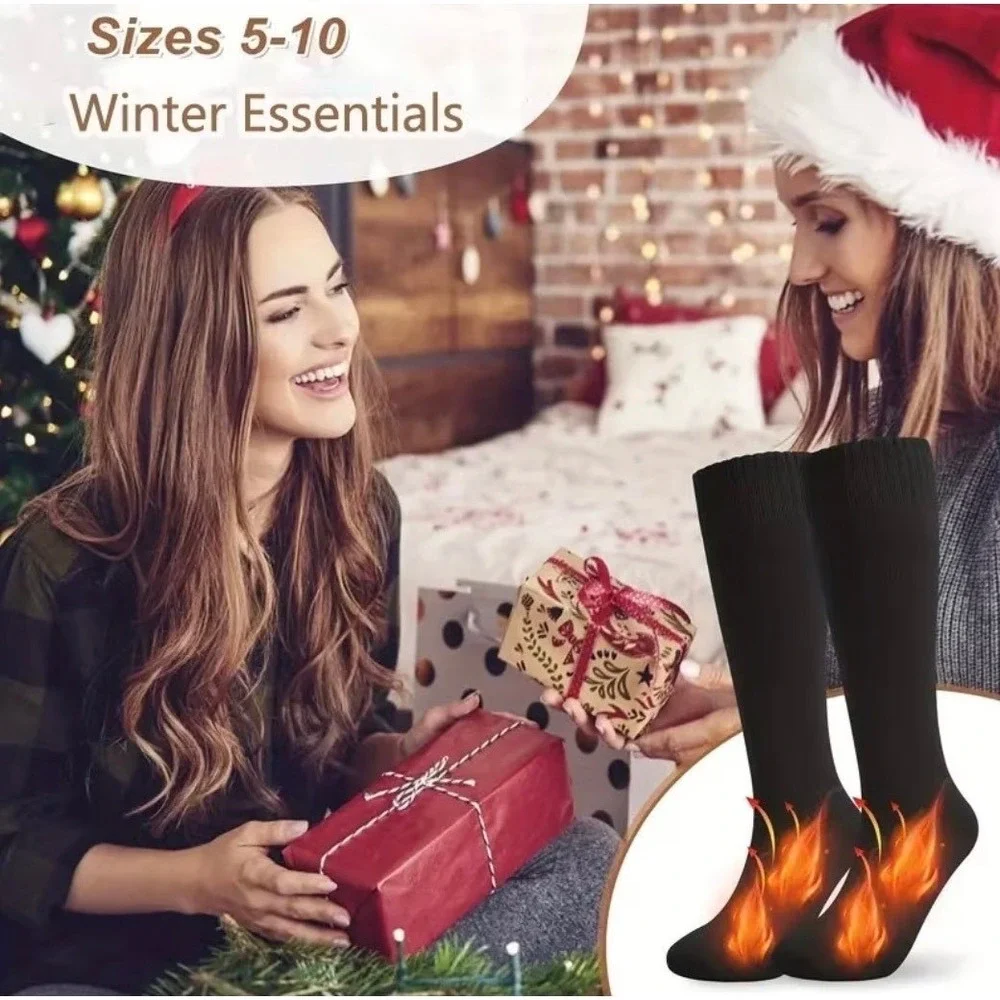 Unisex 20-30 mmHg Compression Socks S/M‎ Knee High Medical Black Rib 2 Pack NEW